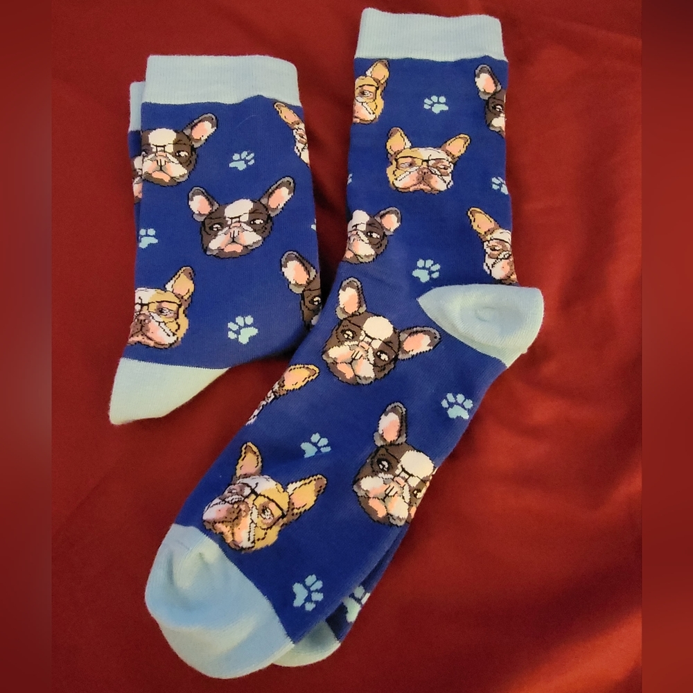 2 Pair Socks - French bulldogs NWOT